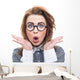 Close-up Funny Woman Wall Decal