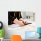 Dressmaker Cutting Fabric with Wall Decal