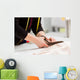 Dressmaker Cutting Fabric with Wall Decal