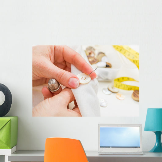 Sewing Button Cloth Wall Decal