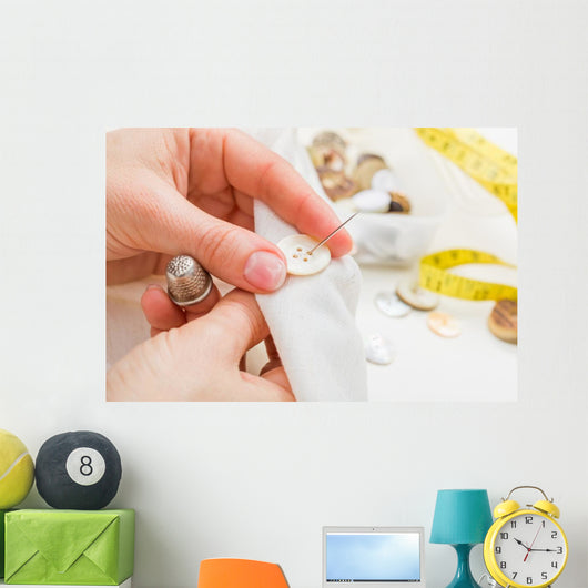 Sewing Button Cloth Wall Decal