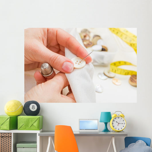 Sewing Button Cloth Wall Decal