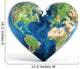 Heart Shaped Earth Wall Decal