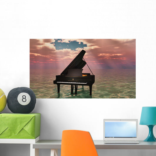 Oceanic Piano Wall Decal
