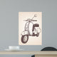 Hand Drawn Retro Scooter Wall Decal