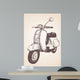 Hand Drawn Retro Scooter Wall Decal