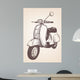 Hand Drawn Retro Scooter Wall Decal