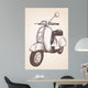 Hand Drawn Retro Scooter Wall Decal