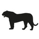 Solid Black Tiger Silhouette Wall Decal