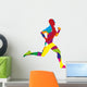 Abstract Colorful Runner Wall Decal