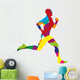 Abstract Colorful Runner Wall Decal