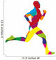 Abstract Colorful Runner Wall Decal