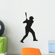 Baseball Player Vector Silhouette Wall Decal
