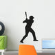 Baseball Player Vector Silhouette Wall Decal