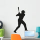 Baseball Player Vector Silhouette Wall Decal
