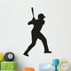 Baseball Player Vector Silhouette Wall Decal