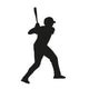 Baseball Player Vector Silhouette Wall Decal