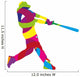 Abstract Colorful Baseball Batter Wall Decal