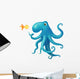 Illustration with Friendly Octopus Wall Decal