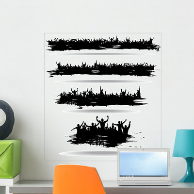Banners for Sports Championships Wall Stickers Wall Decal shown on a wall