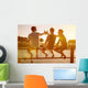 Three Friends Drinking Beer Wall Decal