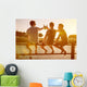 Three Friends Drinking Beer Wall Decal