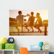 Three Friends Drinking Beer Wall Decal