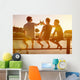 Three Friends Drinking Beer Wall Decal
