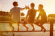 Three Friends Drinking Beer Wall Decal