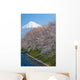 Mountain Fuji and Sakura Wall Decal