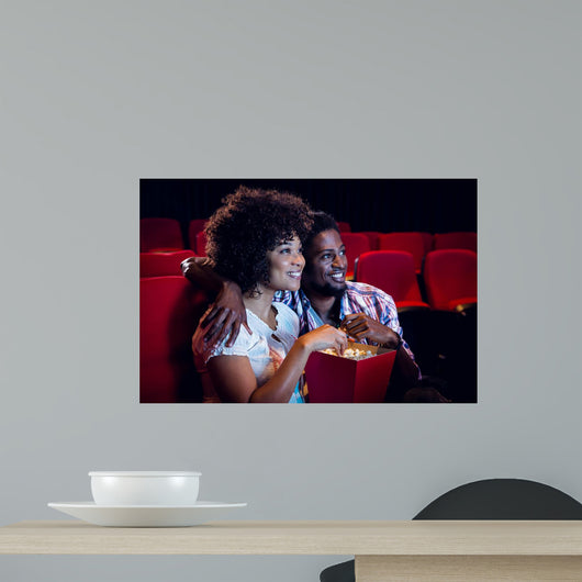 Happy Young Couple Watching Wall Decal