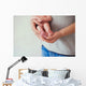 Newborn Baby Feet Father Wall Decal Design 2