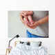 Newborn Baby Feet Father Wall Decal Design 2