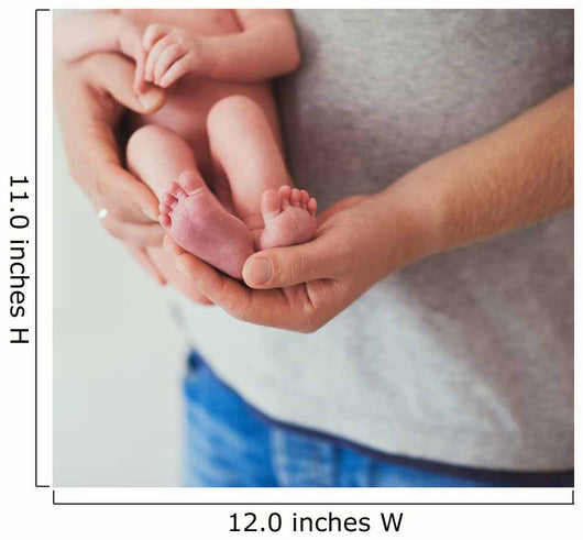 Newborn Baby Feet Father Wall Decal Design 2