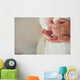 Newborn Baby Feet Father Wall Decal Design 1