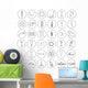 Car Parts Icons Wall Decal