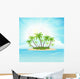 Tropical Island with Palm Wall Decal