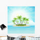 Tropical Island with Palm Wall Decal