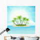 Tropical Island with Palm Wall Decal