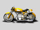 Moto Gialla Old Style Wall Decal