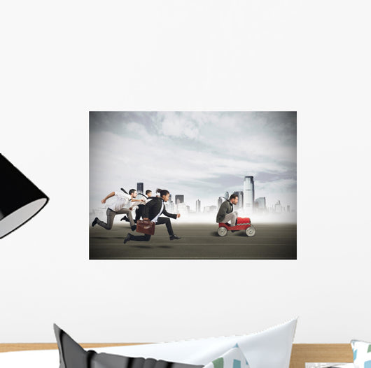 Businesspeople Competing Wall Decal