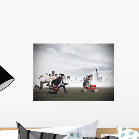 Businesspeople Competing Wall Decal