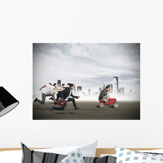 Businesspeople Competing Wall Decal