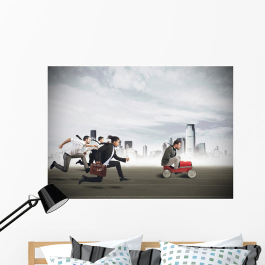 Businesspeople Competing Wall Decal