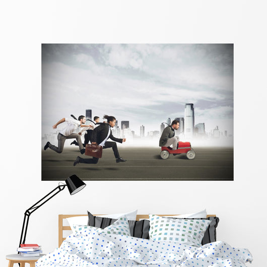 Businesspeople Competing Wall Decal