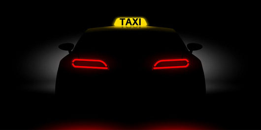 Realistic Car Taxi Back Wall Decal