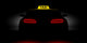 Realistic Car Taxi Back Wall Decal