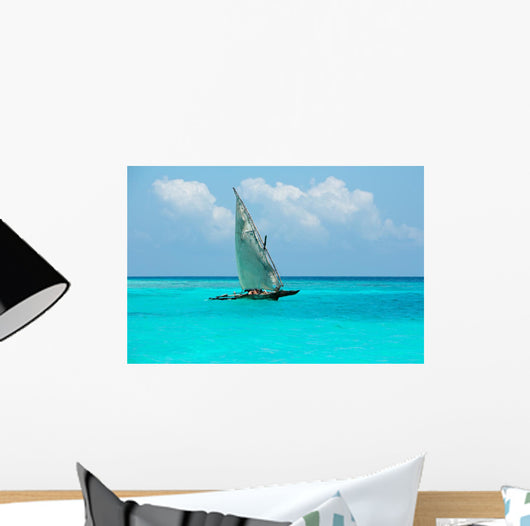 Wooden Sailboat Dhow Wall Decal