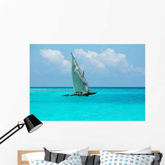 Wooden Sailboat Dhow Wall Decal