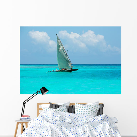 Wooden Sailboat Dhow Wall Decal